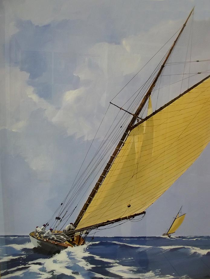 Le grand voilier - acrylique sur contrecollé - 86 x 82 cm - © Henri Belbéoc'h