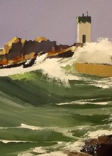 Le phare de Trevignon - acrylique sur toile - © Henri Belbéoc'h