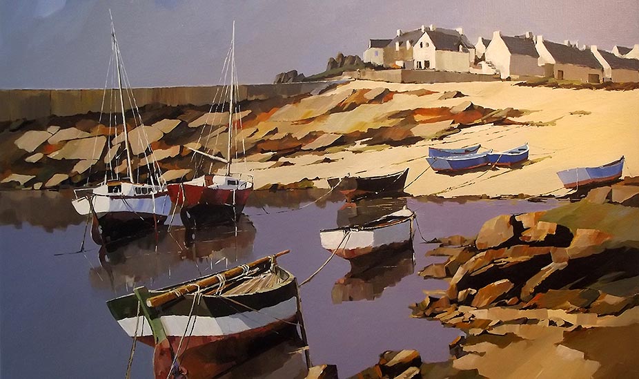 Lesconil - acrylique sur toile - © Henri Belbéoc'h