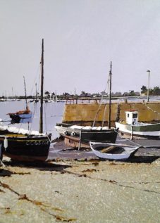 Henri BELBEOCH Le vieux port La Foret Fouesnant Acrylique sur contrecolle 59x39 1