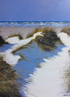 Henri BELBEOCH Les dunes Acrylique sur contrecolle