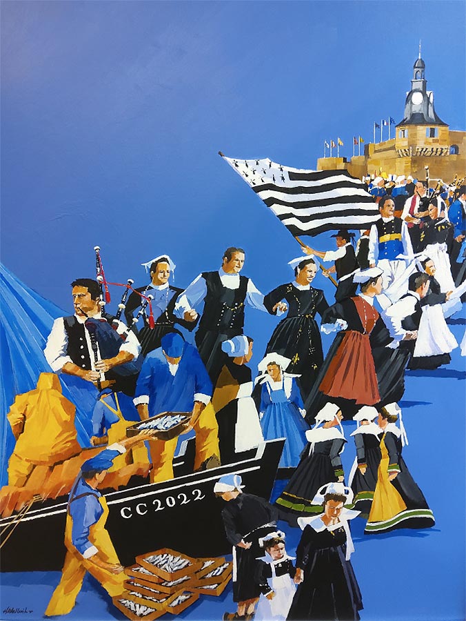 Henri BELBEOCH Affiche Festival des Filets Bleus edition 100 Concarneau